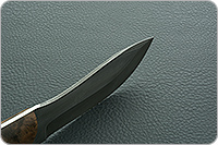 Нож Н70 Ковбой накладки стабилизированная карелка, черный дамаск, цельнометаллический : фото 8