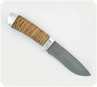 Нож Н6 Александр II береста, нержавеющий дамаск, алюминий : фото 2