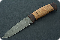 Нож Н9 Чикаго береста, черный дамаск, текстолит : фото 2