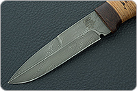 Нож Н9 Чикаго береста, черный дамаск, текстолит : фото 3