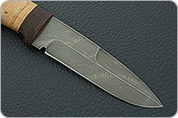 Нож Н9 Чикаго береста, черный дамаск, текстолит : фото 4