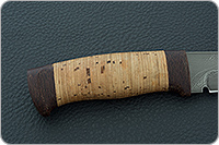 Нож Н9 Чикаго береста, черный дамаск, текстолит : фото 5