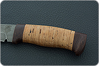 Нож Н9 Чикаго береста, черный дамаск, текстолит : фото 6