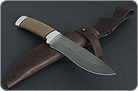 Нож Н6 Александр II орех, нержавеющий дамаск, алюминий : фото 8