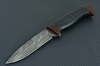 Нож Н9 Чикаго наборная кожа, черный дамаск, текстолит : фото 2