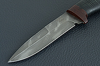 Нож Н9 Чикаго наборная кожа, черный дамаск, текстолит : фото 3