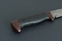 Нож Н9 Чикаго наборная кожа, черный дамаск, текстолит : фото 5