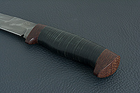 Нож Н9 Чикаго наборная кожа, черный дамаск, текстолит : фото 6