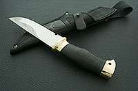 Нож Н8-Спецназ наборная кожа, 95х18, латунь  : фото 7