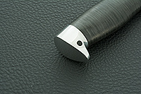 Нож Н5 Лесник наборная кожа, нержавеющий дамаск, алюминий : фото 7