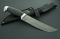 Нож Н5 Лесник наборная кожа, нержавеющий дамаск, алюминий : фото 10