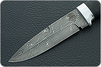 Нож Н9 Чикаго наборная кожа, нержавеющий дамаск, алюминий : фото 3