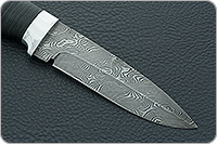 Нож Н9 Чикаго наборная кожа, нержавеющий дамаск, алюминий : фото 4