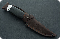 Нож Н9 Чикаго наборная кожа, нержавеющий дамаск, алюминий : фото 10