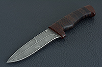 Нож Н9 Чикаго наборная кожа, нержавеющий дамаск, текстолит : фото 2