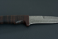 Нож Н9 Чикаго наборная кожа, нержавеющий дамаск, текстолит : фото 7