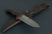 Нож Н9 Чикаго наборная кожа, нержавеющий дамаск, текстолит : фото 9