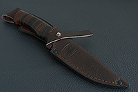 Нож Н9 Чикаго наборная кожа, нержавеющий дамаск, текстолит : фото 10