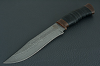 Нож Н7 Спасатель наборная кожа, нержавеющий дамаск, текстолит : фото 2