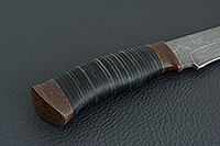 Нож Н7 Спасатель наборная кожа, нержавеющий дамаск, текстолит : фото 5