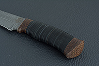 Нож Н7 Спасатель наборная кожа, нержавеющий дамаск, текстолит : фото 6