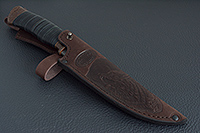 Нож Н7 Спасатель наборная кожа, нержавеющий дамаск, текстолит : фото 9