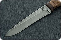 Нож Н1Т Мичман береста, черный дамаск, текстолит : фото 3