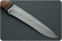 Нож Н1Т Мичман береста, черный дамаск, текстолит : фото 4