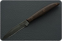 Нож Н26 Дачный накладки текстолит, черный дамаск, цельнометаллический : фото 2