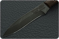 Нож Н26 Дачный накладки текстолит, черный дамаск, цельнометаллический : фото 3