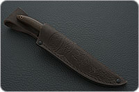 Нож Н26 Дачный накладки текстолит, черный дамаск, цельнометаллический : фото 8