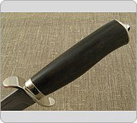 Нож Н19 Пограничник орех, нержавеющий дамаск, никель : фото 3