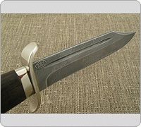 Нож Н19 Пограничник орех, нержавеющий дамаск, никель : фото 4