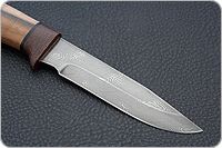 Нож Н33 Робинзон  орех, черный дамаск, текстолит : фото 4