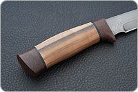 Нож Н33 Робинзон  орех, черный дамаск, текстолит : фото 5