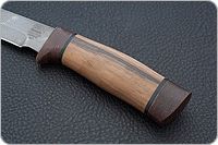 Нож Н33 Робинзон  орех, черный дамаск, текстолит : фото 6