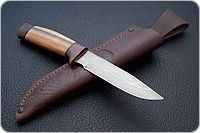 Нож Н33 Робинзон  орех, черный дамаск, текстолит : фото 7