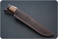 Нож Н33 Робинзон  орех, черный дамаск, текстолит : фото 8