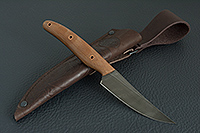 Нож НР18 Грибной накладки текстолит, черный дамаск : фото 8