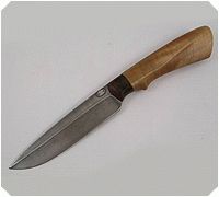 Нож НР3 Гумбольт береста, черный дамаск, текстолит : фото 2