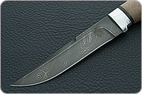 Нож НР2 Полярник орех, черный дамаск, алюминий : фото 3