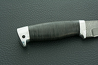 Нож Н5 Лесник наборная кожа, черный дамаск, алюминий : фото 5