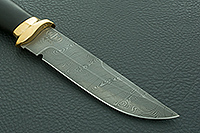 Нож Н8-Спецназ граб (черное дерево), нержавеющий дамаск, латунь покрытая золотом : фото 4