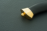 Нож Н8-Спецназ граб (черное дерево), нержавеющий дамаск, латунь покрытая золотом : фото 7