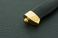 Нож Н73 Каспий граб (черное дерево), контрастный дамаск, латунь покрытая золотом : фото 7