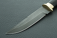 Нож Н8-Спецназ граб (черное дерево), черный дамаск, латунь  : фото 3