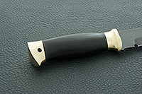 Нож Н8-Спецназ граб (черное дерево), черный дамаск, латунь  : фото 5