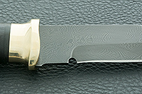 Нож Н8-Спецназ граб (черное дерево), черный дамаск, латунь  : фото 9