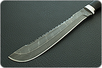 Нож Н89 Пиранья граб (черное дерево), нержавеющий дамаск, алюминий : фото 3