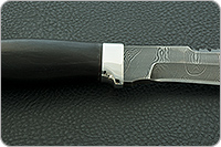 Нож Н89 Пиранья граб (черное дерево), нержавеющий дамаск, алюминий : фото 7